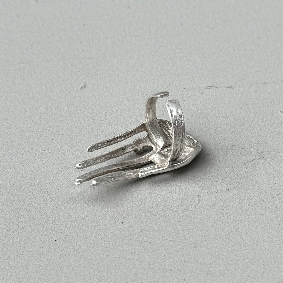 Slim Hand Silver Ring