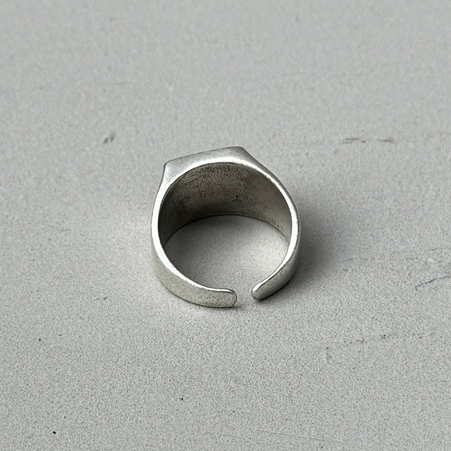 Square Signet Ring Vintage Antique Adjustable Silver Ring – The